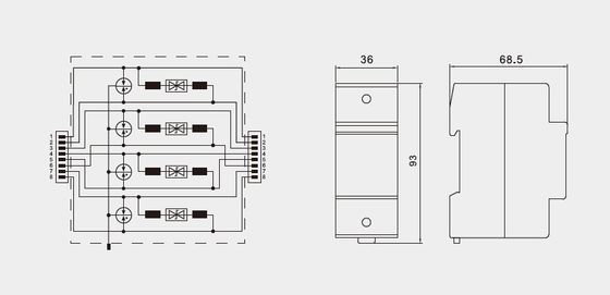 BR-POE-P Signal Surge Arrestor poe ethernet จีน หน่วยป้องกันการระบาดของข้อมูล cat 6 48v