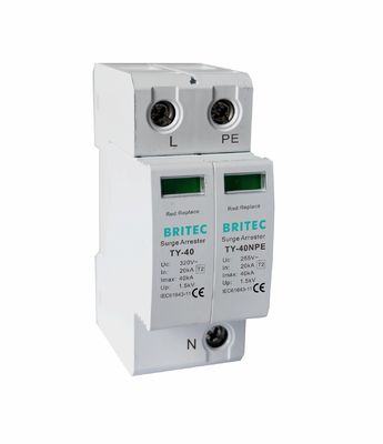 TY-40 1+1 เทคโนโลยี MOV อุปกรณ์ป้องกันการกระตุ้นแรง 40kA AC