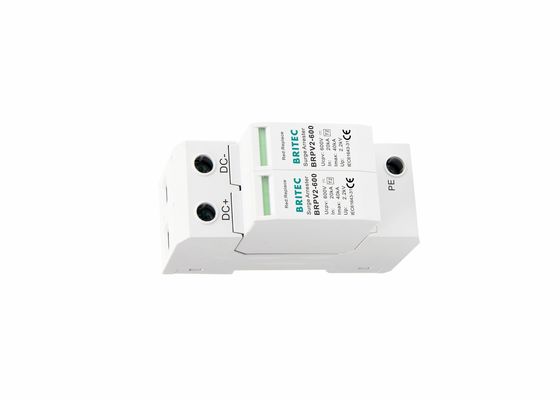 600V SPD PV Surge Arrester อุปกรณ์ป้องกันไฟกระชากเหนือการป้องกันกระแสไฟ 2P