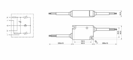 BRLED-08ASC-10 อุปกรณ์ป้องกันไฟกระชากสำหรับป้องกัน LED 10kv spd led ไฟ LED กลางแจ้ง 275v อุปกรณ์ป้องกันไฟกระชาก LED