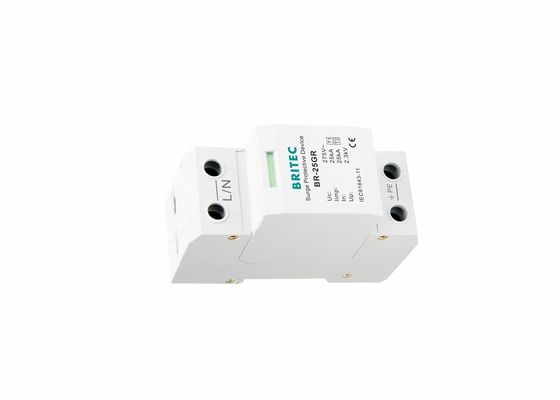 25kA ระดับชั้น I ประเภท 1 ระดับชั้น B SPD Single Phase Surge Arrestor