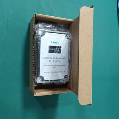 BR-SC02M เครื่องนับจำนวนครั้งฟ้าผ่า Surge Strikes Lightning Strike Counter  0~999,999 ครั้ง อุปกรณ์นับจำนวนครั้งฟ้าผ่าสำหรับการป้องกันฟ้าผ่า
