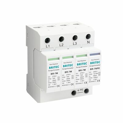 7KA ระบบป้องกันกระแสกระแสกระแสไฟฟ้าประเภท 1+2 ด้วยการติดตั้ง DIN-rail