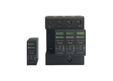 3 Phase Type 2 อุปกรณ์ป้องกันไฟกระชาก 4P Type 2 อุปกรณ์ป้องกันไฟกระชากประสิทธิภาพที่เชื่อถือได้