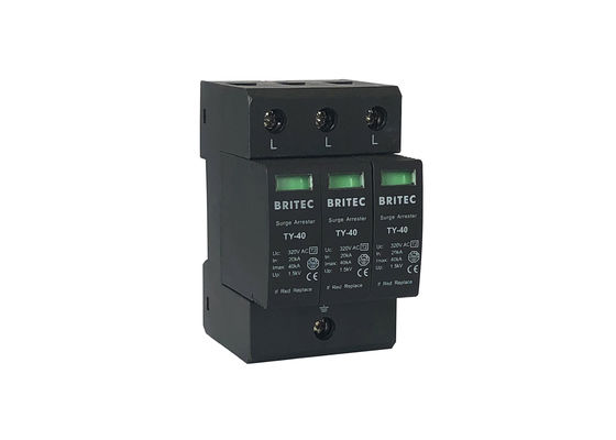 IEC 61643 Class II 3P Pluggable Type 2 SPD 40kA สำหรับการป้องกันทั่วไป