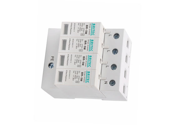 การออกแบบโมดูลมาตรฐาน IEC BR-5M 4p 5kA อุปกรณ์ป้องกันไฟกระชากแรงดันต่ำ