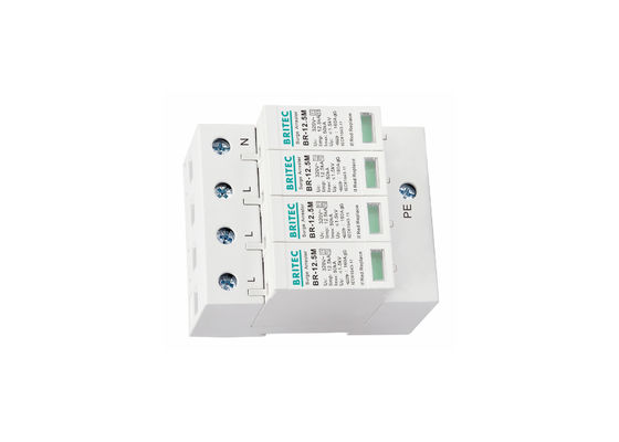 12.5kA ประเภท 1+2 320V 4P เครื่องป้องกันกระแสไฟฟ้า