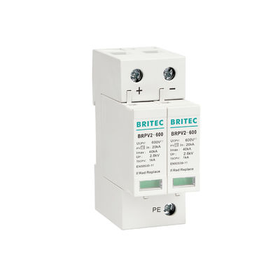 BRPV3-1000 อุปกรณ์ป้องกันไฟกระชากโซลาร์เซลล์ DC 1000V 40kA 3P ตัวป้องกันฟ้าผ่า
