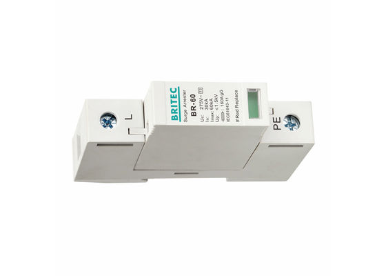 Class II DIN Rail Mounted SPD 60kA T2 อุปกรณ์ป้องกันไฟกระชาก Class C อุปกรณ์ป้องกันไฟกระชาก