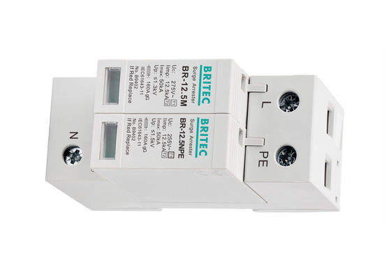 ชั้น B + C ป้องกันกระแสไฟฟ้า 12.5kA Iimp 275V AC T1 + T2