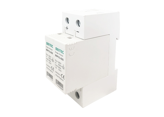 ตัวป้องกันไฟกระชากพลังงานแสงอาทิตย์ PV Lightning Protection 600v DC Surge Arrester Lightning Arrestor