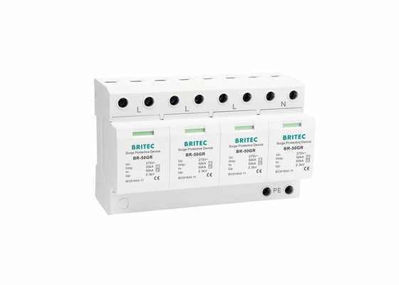 AC Lightning Arrester 3 เฟส IEC61643 BR-50GR อุปกรณ์ป้องกันไฟกระชากอุตสาหกรรม