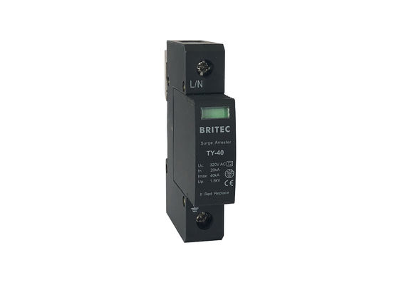 35 มิลลิเมตร Type 2 Surge Arrester Din Rail Surge Protector Type 2 - 1P